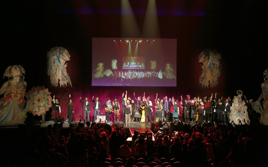 MMS only:One Billion Rising: REVOLUTION Kicks Off with ARTISTIC UPRISING event at Hammerstein Ballroom, NYC