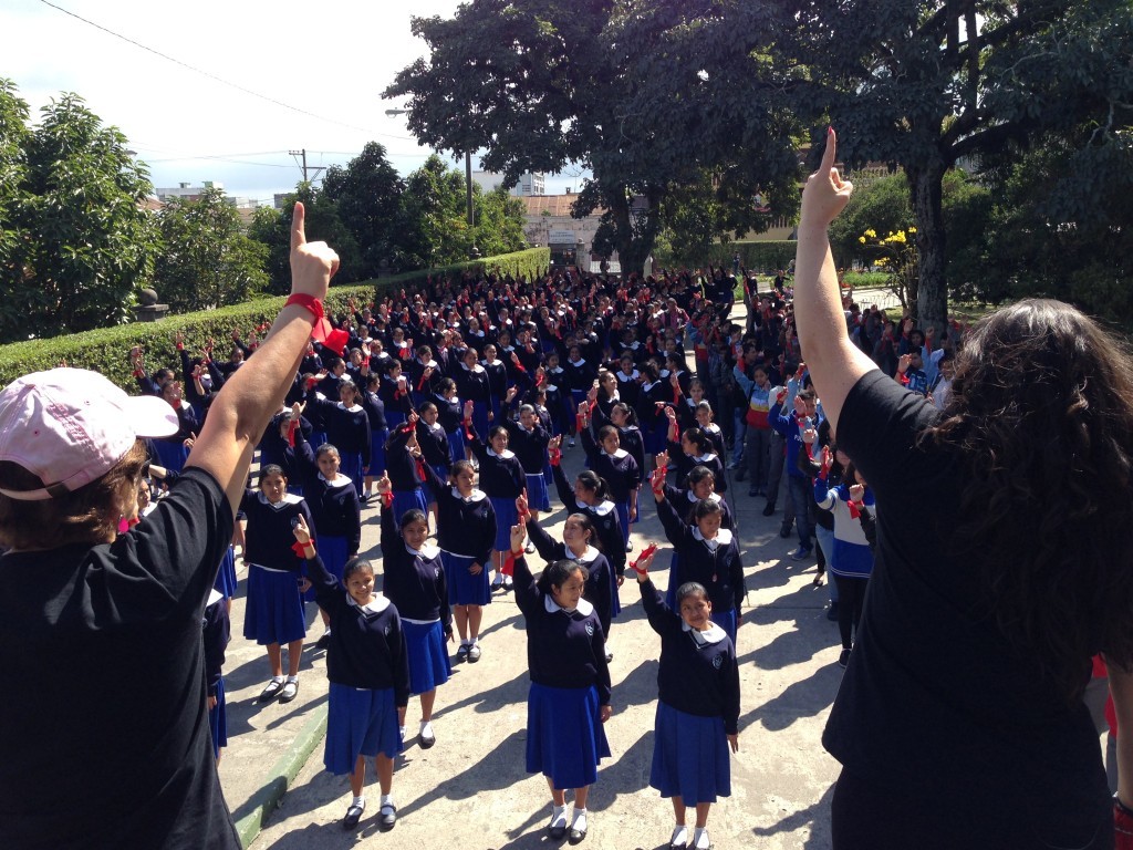 One Billion Rising: Revolution events were held in multiple Guatemalan schools, universities, and colleges. The national focus this year was on a judicial commitment to work for justice in cases of violence against women. (Photo Source: Marsha Pamela)